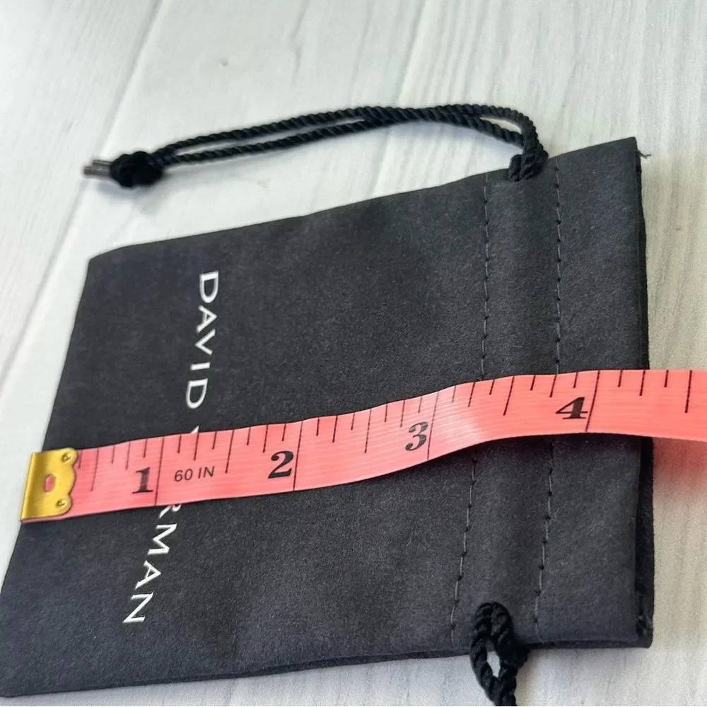 David Yurman Charcoal Gray Velvet Jewelry Drawstring Pouch Bracelet Storage Bag